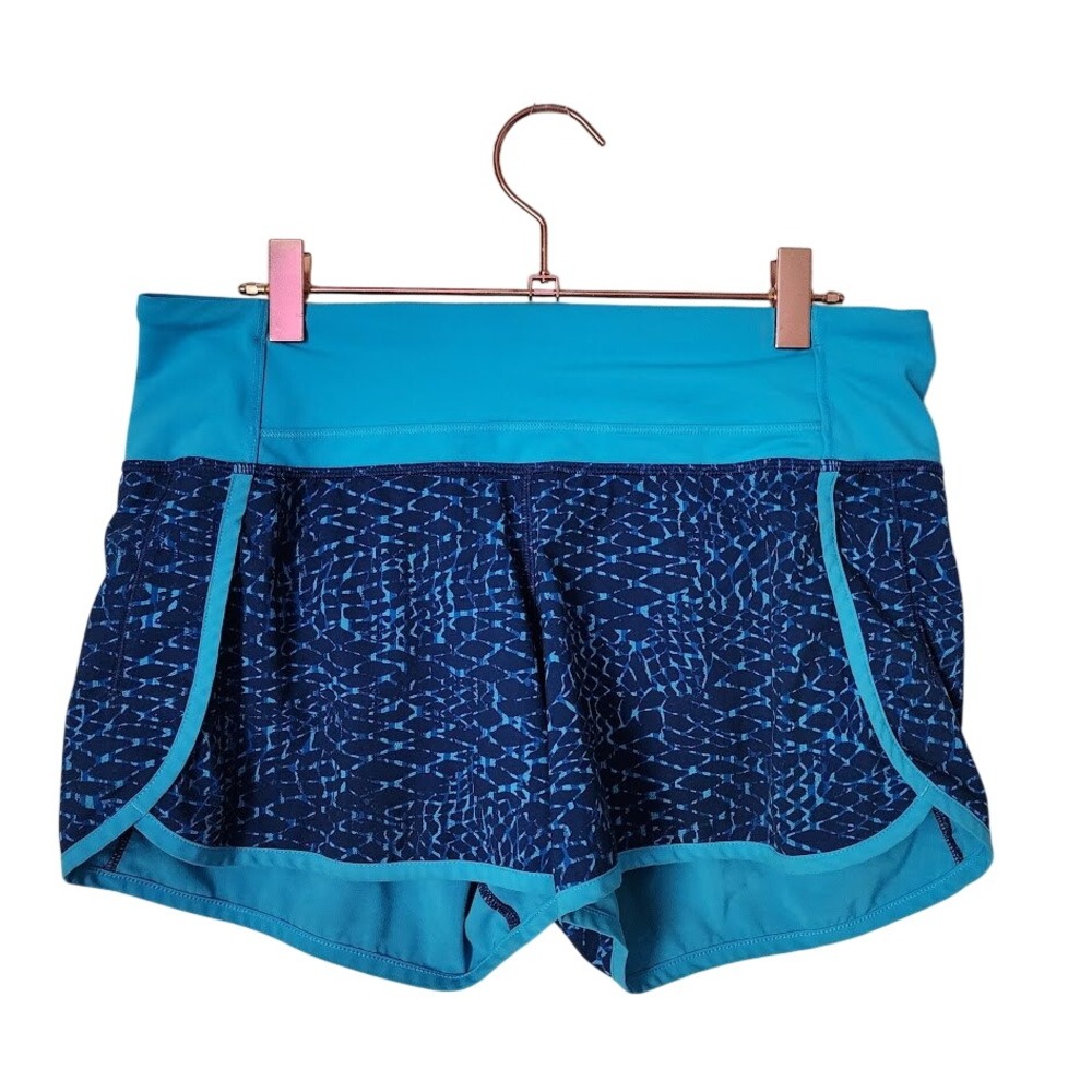 LULULEMON Run Times‎ Short Samba Snake Kayak Blue Hero Blue / Kayak Blue 6